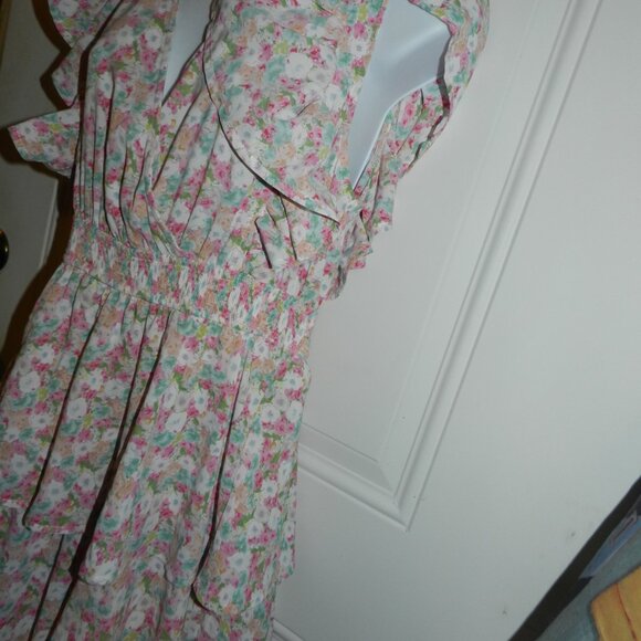Entro Ruffle Tiered Maxi Dress floral size large🆕 FAST🏃‍♀️⚡🚚💥 - Picture 6 of 14